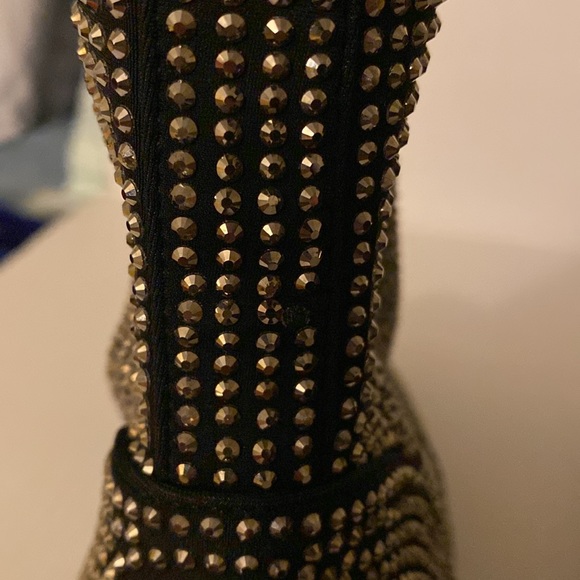 Silver Embellished Combat Boot - Picture 11 of 12